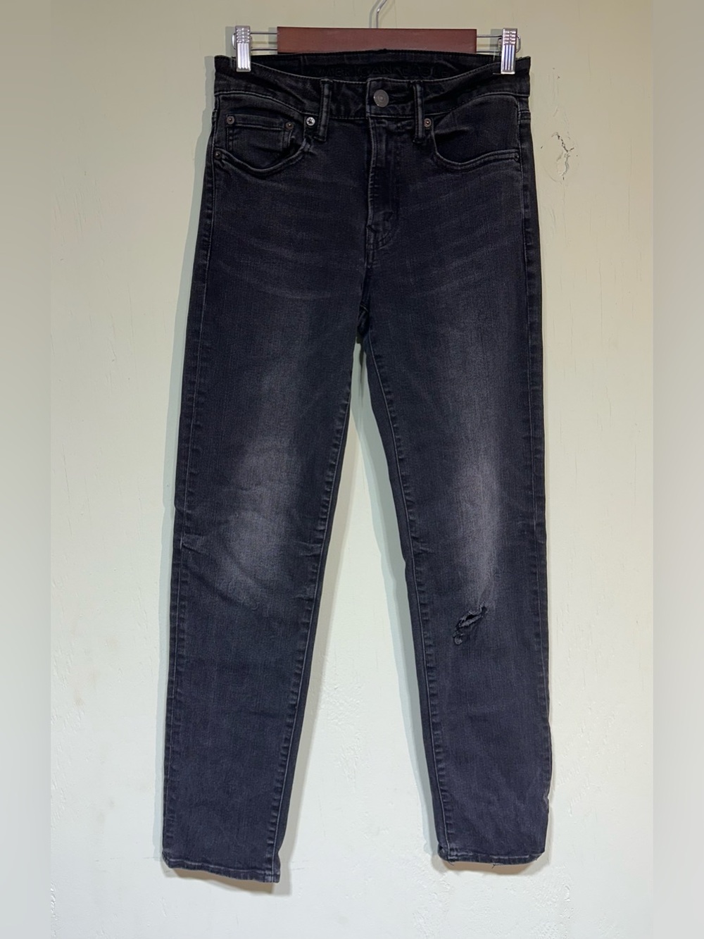 American Eagle original straight black jeans men’s size 29x32 - Picture 1 of 2